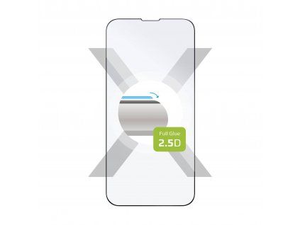 FIXED Ochranné tvrzené sklo Full-Cover pro Apple iPhone 13 mini s lepením přes celý displej černé