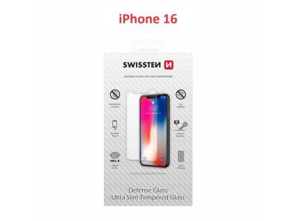 Ochranné temperované sklo SWISSTEN Apple iPhone 16 RE 2,5D