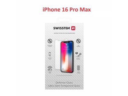 Ochranné temperované sklo SWISSTEN Apple iPhone 16 Pro Max RE 2,5D