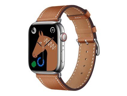 Forcell Kožený řemínek pro Apple Watch 42/44/45/49 mm hnědý