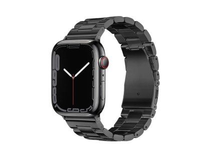 Forcell Ocelový řemínek pro Apple Watch 42/44/45/49 mm černý (FA10)